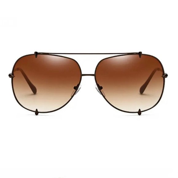 Aviator  XXL "Talon" OVERSIZED Metal Gradient Women Sunglasses Shades - Picture 1 of 4